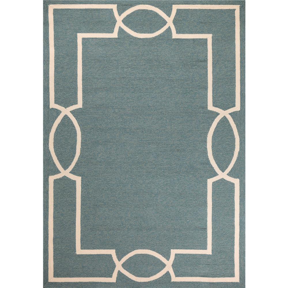 KAS 5225 Libby Langdon Hamptons 7 Ft. Square Indoor/Outdoor Rug in Spa
